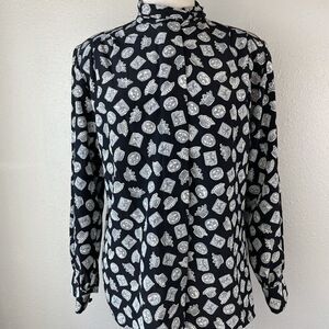 Pendleton Sophisticates Long Sleeve Button Down Top Size 10 EUC